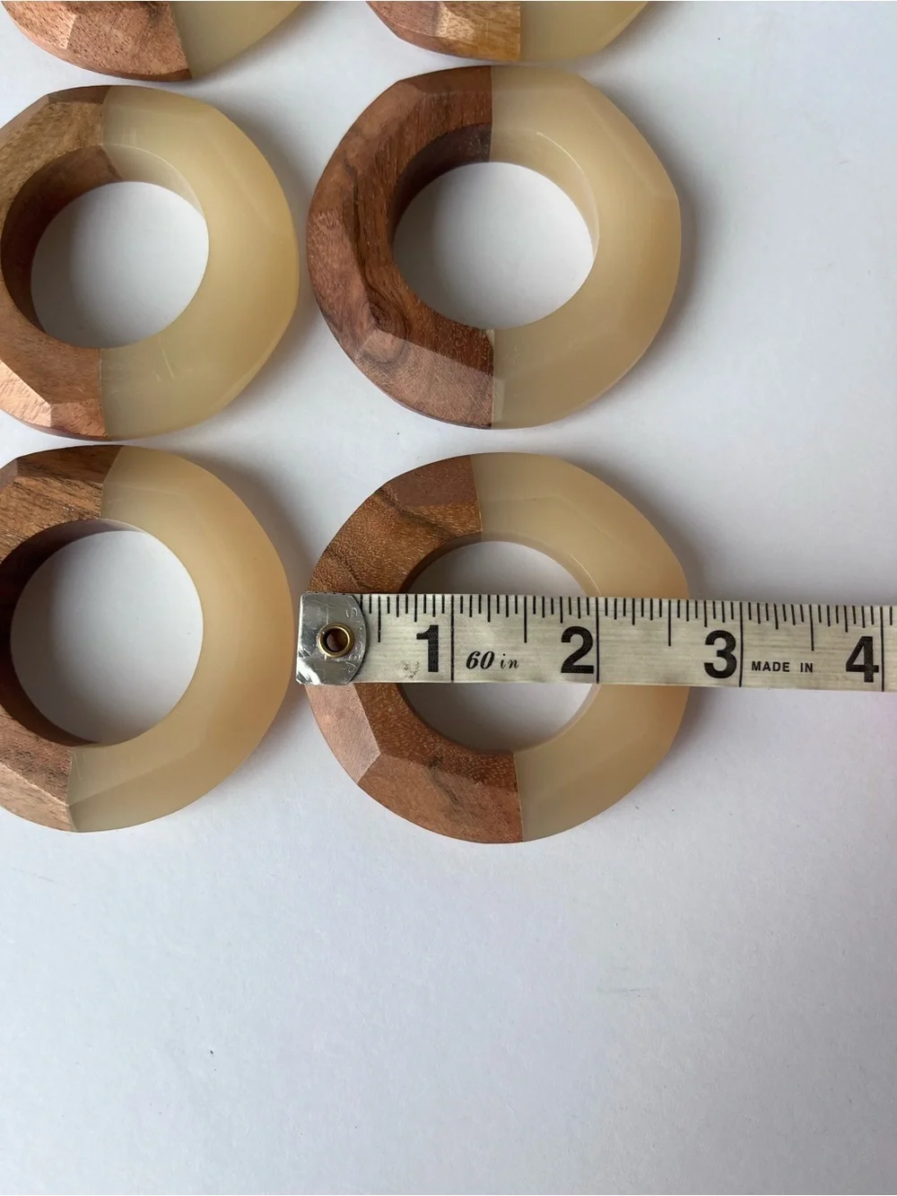 Wood Napkin Rings Set of 6